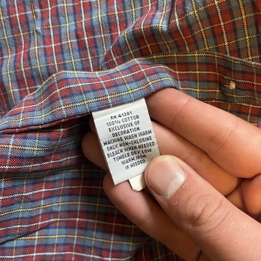 Polo Ralph Lauren Plaid Shirt Men 4XB‎ Blue Multicolor Pony Yellow Long Sleeve
